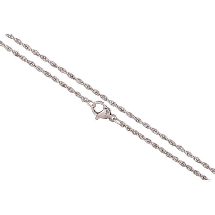 Ланцюжок Xuping ТТМ Stainless Steel колір Родій "Плетіння Кордове" довжина 46см х 2мм фото №1