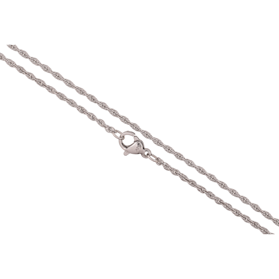 Ланцюжок Xuping ТТМ Stainless Steel колір Родій "Плетіння Кордове" довжина 46см х 2мм фото №1