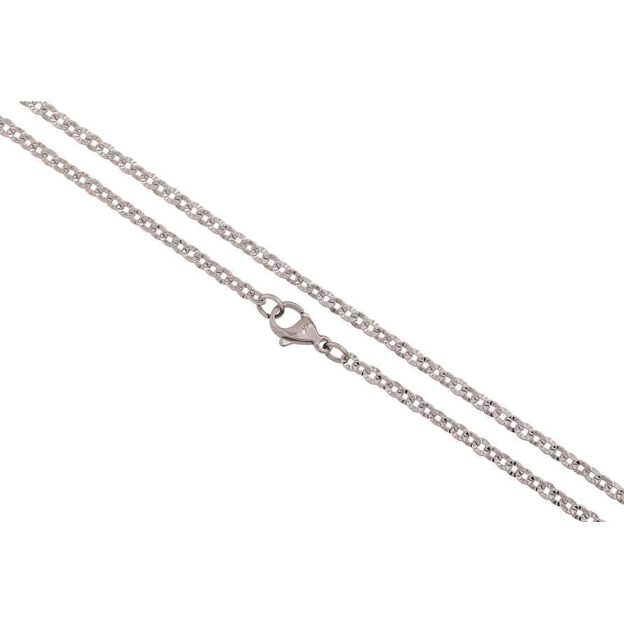 Ланцюжок Xuping ТТМ Stainless Steel колір Родій "Плетіння Якірне з візерунком" довжина 45см х 3мм фото №1 Ланцюжок Xuping ТТМ Stainless Steel колір Родій "Плетіння Якірне з візерунком" довжина 45см х 3мм фото №1