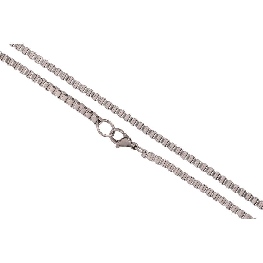Цепочка Xuping ТТМ Stainless Steel цвет Родий "Плетение Венецианское" длина 56см х 3мм фото №1