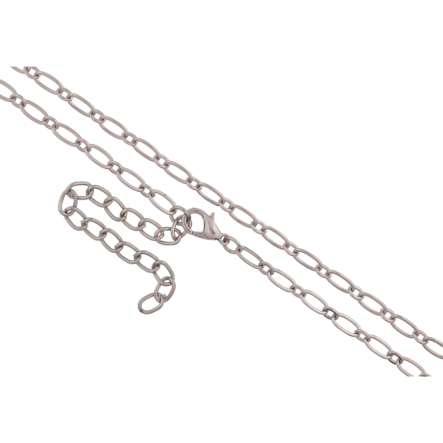 Цепочка Xuping ТТМ Stainless Steel цвет Родий "Плетение Фантазийное" длина 77-85см х 4мм фото №1