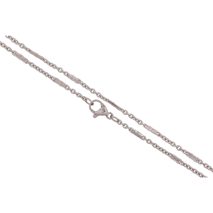 Ланцюжок Xuping ТТМ Stainless Steel колір Родій "Плетіння Якірне з прокаткою" довжина 45см х 2мм фото №21 Ланцюжок Xuping ТТМ Stainless Steel колір Родій "Плетіння Якірне з прокаткою" довжина 45см х 2мм фото №21