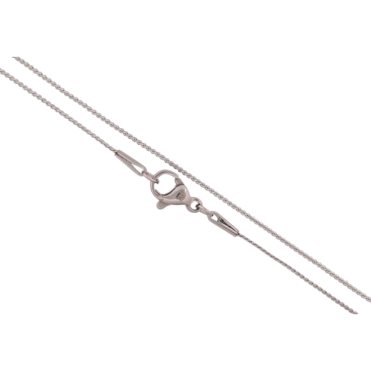 Ланцюжок Xuping ТТМ Stainless Steel колір Родій "Плетіння Серпантин" довжина 45см х 1мм фото №2