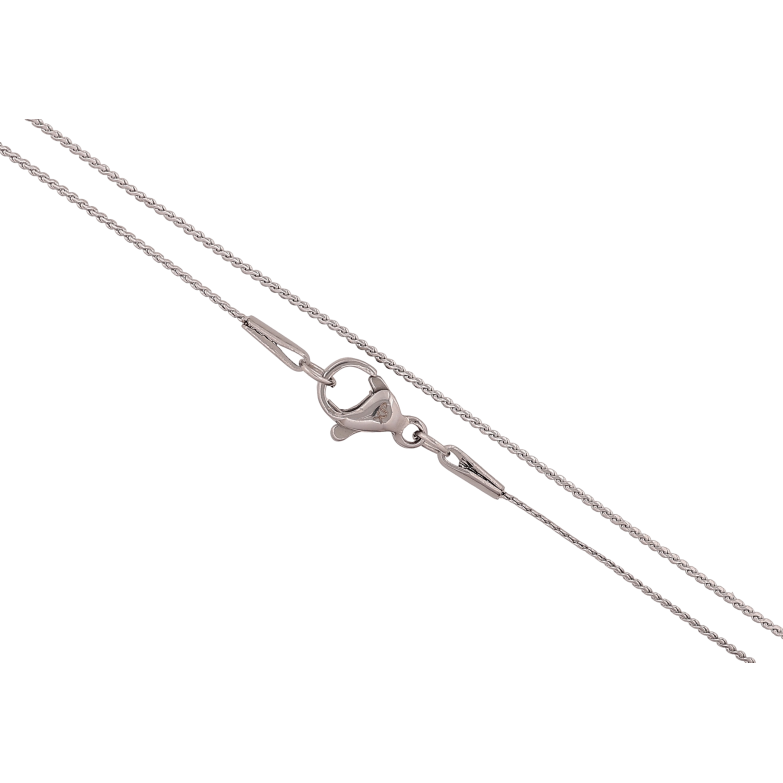 Цепочка Xuping ТТМ Stainless Steel цвет Родий "Плетение Серпантин" длина 45см х 1мм фото №1