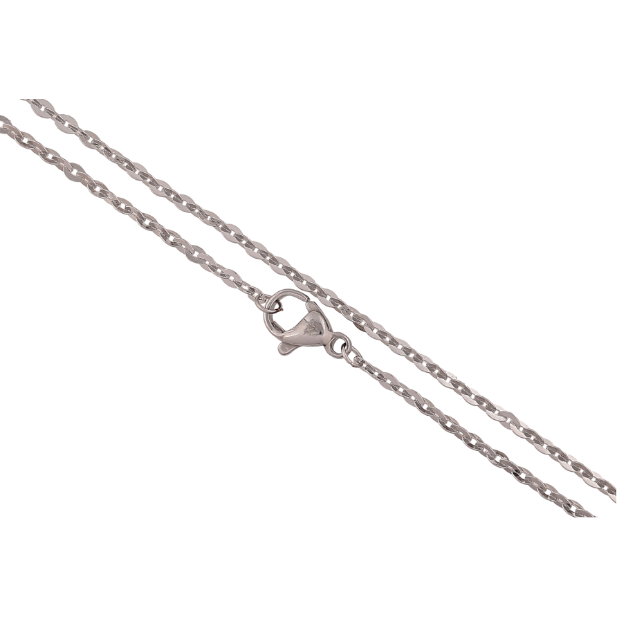 Цепочка Xuping ТТМ Stainless Steel цвет Родий "Плетение Якорное" длина 45см х 2мм фото №1