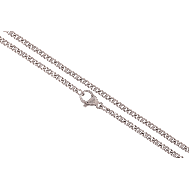 Ланцюжок Xuping ТТМ Stainless Steel колір Родій "Плетіння Панцирне" довжина 45см х 2мм фото №4