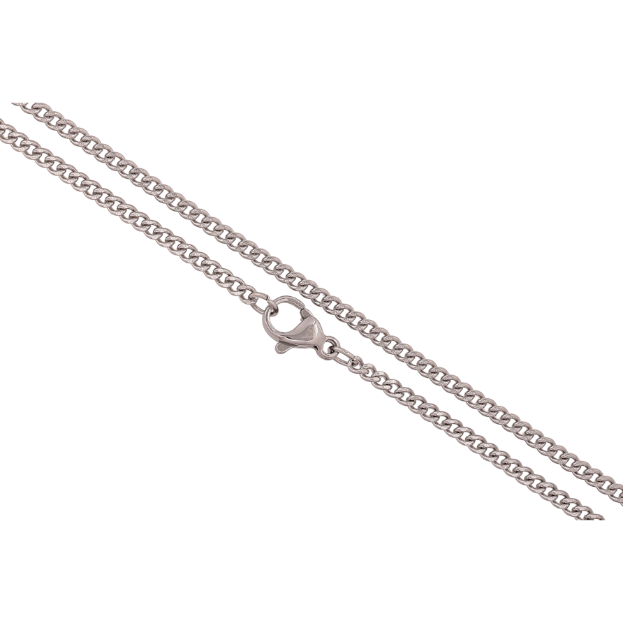 Ланцюжок Xuping ТТМ Stainless Steel колір Родій "Плетіння Панцирне" довжина 45см х 2мм фото №1