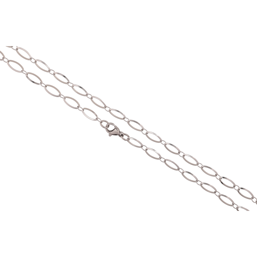 Цепочка Xuping ТТМ Stainless Steel цвет Родий "Плетение Фантазийное" длина 45см х 5мм фото №1