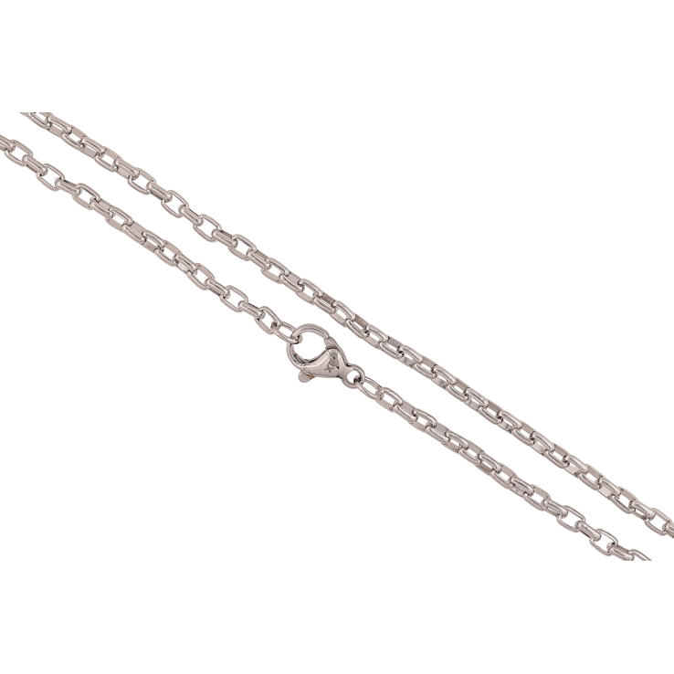 Ланцюжок Xuping ТТМ Stainless Steel колір Родій "Плетіння Якірне" довжина 50см х 2.5мм фото №6