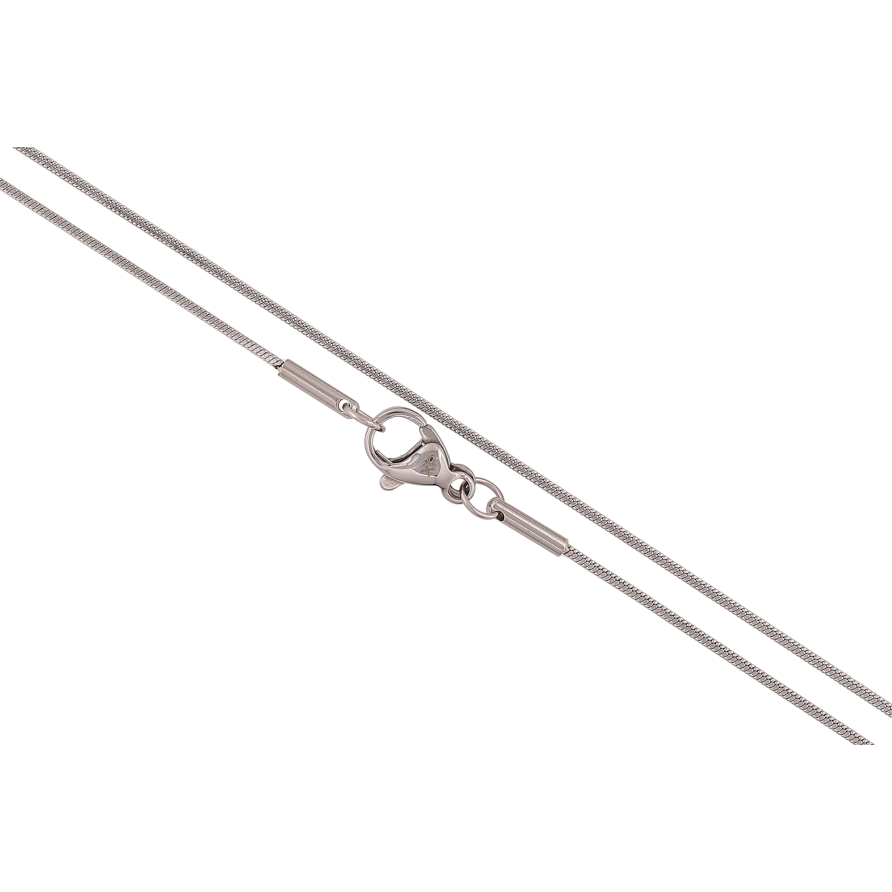 Ланцюжок Xuping ТТМ Stainless Steel колір Родій "Плетіння Ювелірний шнур 4-х гранний" довжина 45см х 1мм фото №1