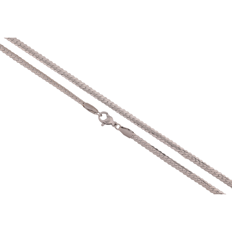 Ланцюжок Xuping ТТМ Stainless Steel колір Родій "Плетіння Париджина" довжина 50см х 3мм фото №1 Ланцюжок Xuping ТТМ Stainless Steel колір Родій "Плетіння Париджина" довжина 50см х 3мм фото №1
