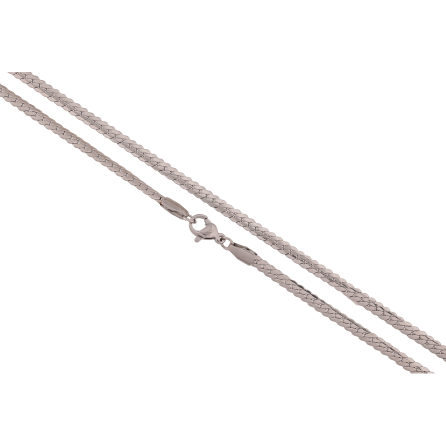 Ланцюжок Xuping ТТМ Stainless Steel колір Родій "Плетіння Париджина" довжина 50см х 3мм фото №1