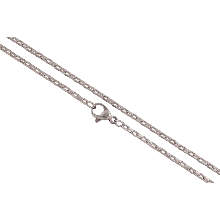 Ланцюжок Xuping ТТМ Stainless Steel колір Родій "Плетіння Якірне декоративне" довжина 45см х 2мм фото №7 Ланцюжок Xuping ТТМ Stainless Steel колір Родій "Плетіння Якірне декоративне" довжина 45см х 2мм фото №7