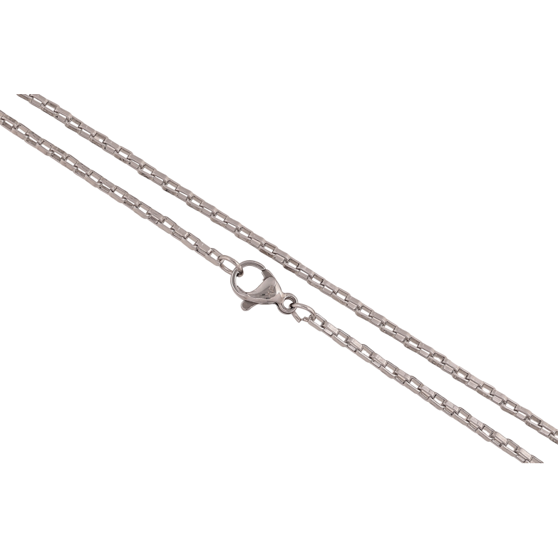 Ланцюжок Xuping ТТМ Stainless Steel колір Родій "Плетіння Якірне декоративне" довжина 45см х 2мм фото №3