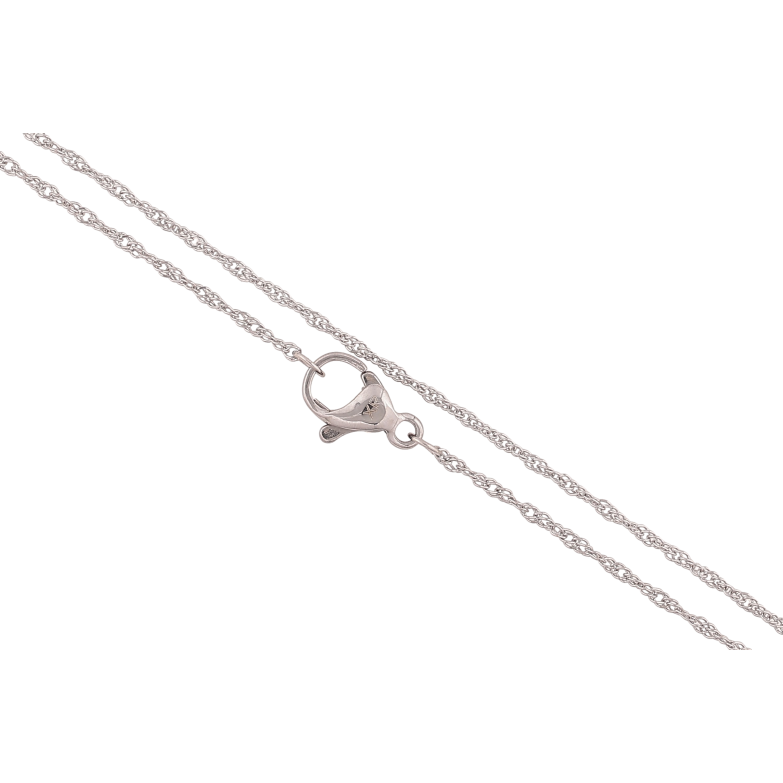 Ланцюжок Xuping ТТМ Stainless Steel колір Родій "Плетіння Сингапур" довжина 45см х 1мм фото №1
