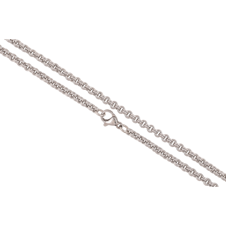 Ланцюжок Xuping ТТМ Stainless Steel колір Родій "Плетіння Ролло" довжина 50см х 3мм фото №22