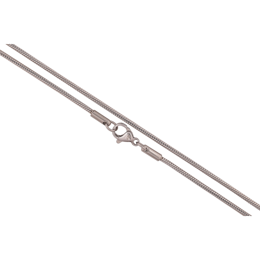 Ланцюжок Xuping ТТМ Stainless Steel колір Родій "Плетіння Ювелірний шнур" довжина 50см х 2мм фото №1