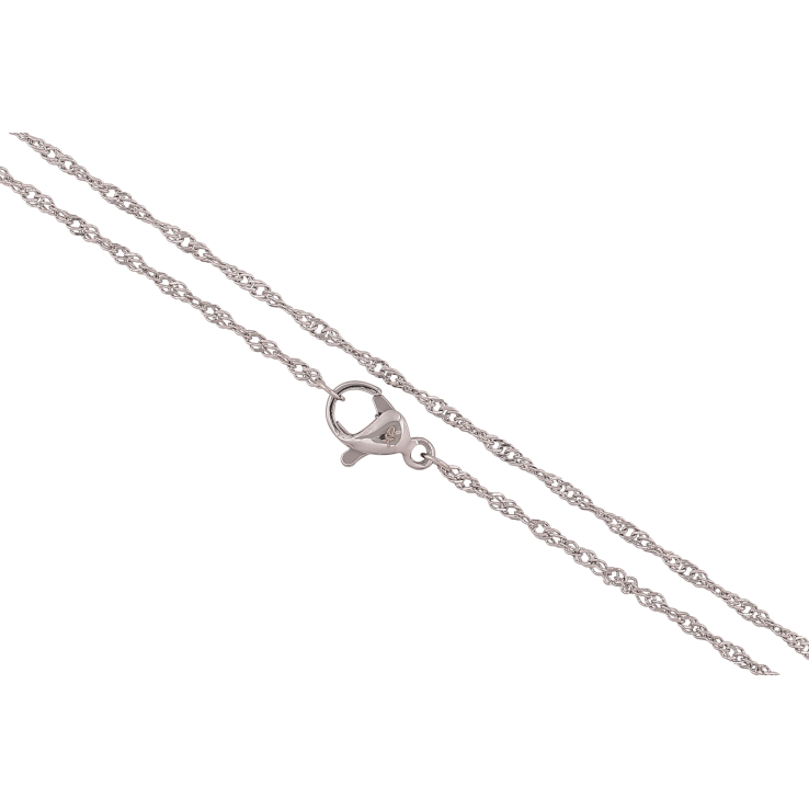 Ланцюжок Xuping ТТМ Stainless Steel колір Родій "Плетіння Сингапур" довжина 45см х 2мм фото №6