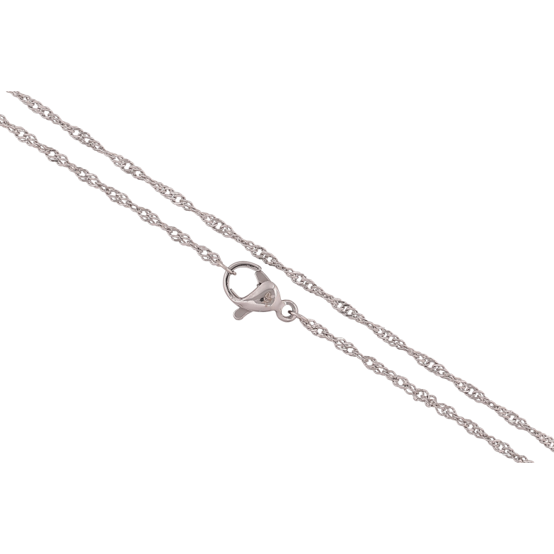 Цепочка Xuping ТТМ Stainless Steel цвет Родий "Плетение Сингапур" длина 45см х 2мм фото №1