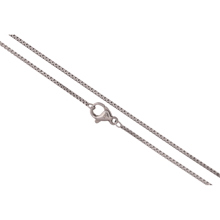 Ланцюжок Xuping ТТМ Stainless Steel колір Родій "Плетіння Венеціанське" довжина 45см х 1мм фото №3 Ланцюжок Xuping ТТМ Stainless Steel колір Родій "Плетіння Венеціанське" довжина 45см х 1мм фото №3