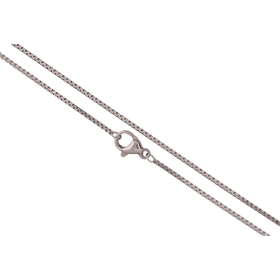 Ланцюжок Xuping ТТМ Stainless Steel колір Родій "Плетіння Венеціанське" довжина 45см х 1мм фото №1