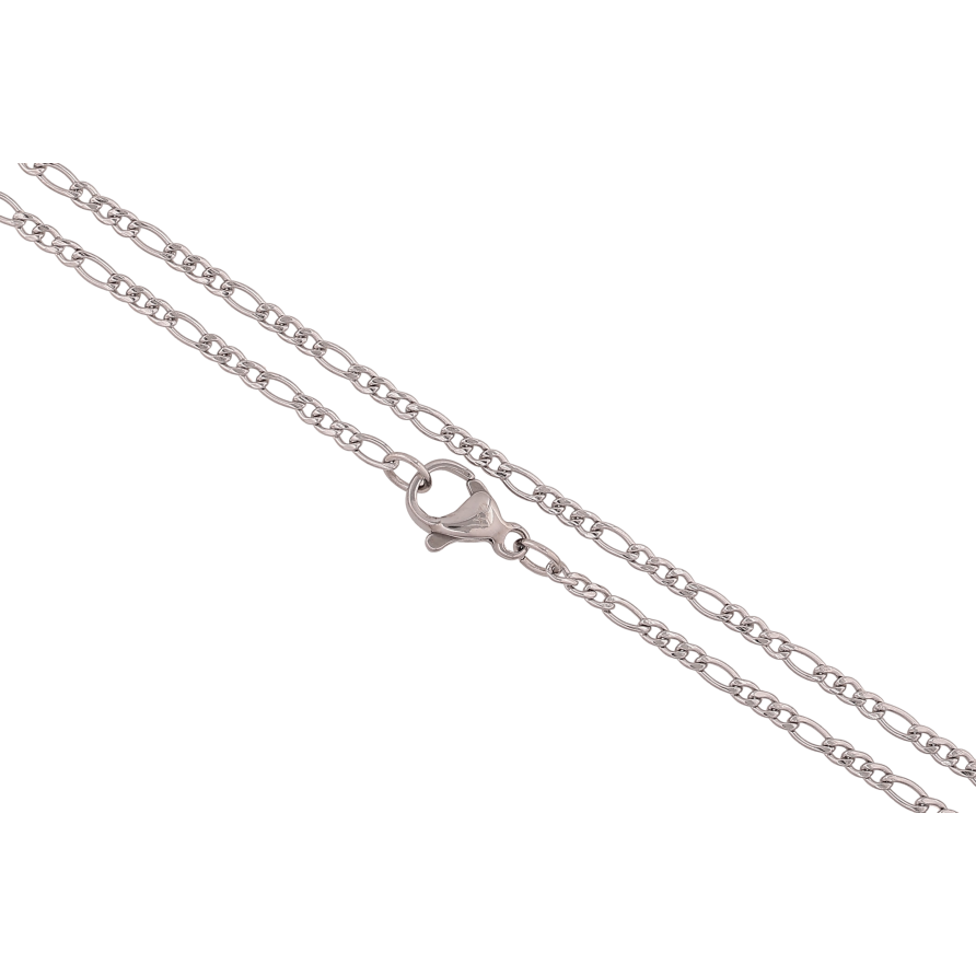 Ланцюжок Xuping ТТМ Stainless Steel колір Родій "Плетіння Фігаро" довжина 45см х 2мм фото №1