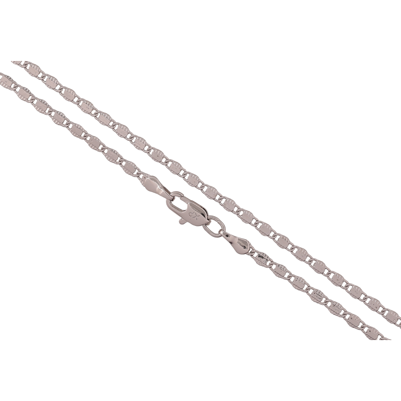 Ланцюжок Xuping колір Родій "Плетіння Морський ланцюг з візерунком" довжина 45см х 2.5мм фото №1