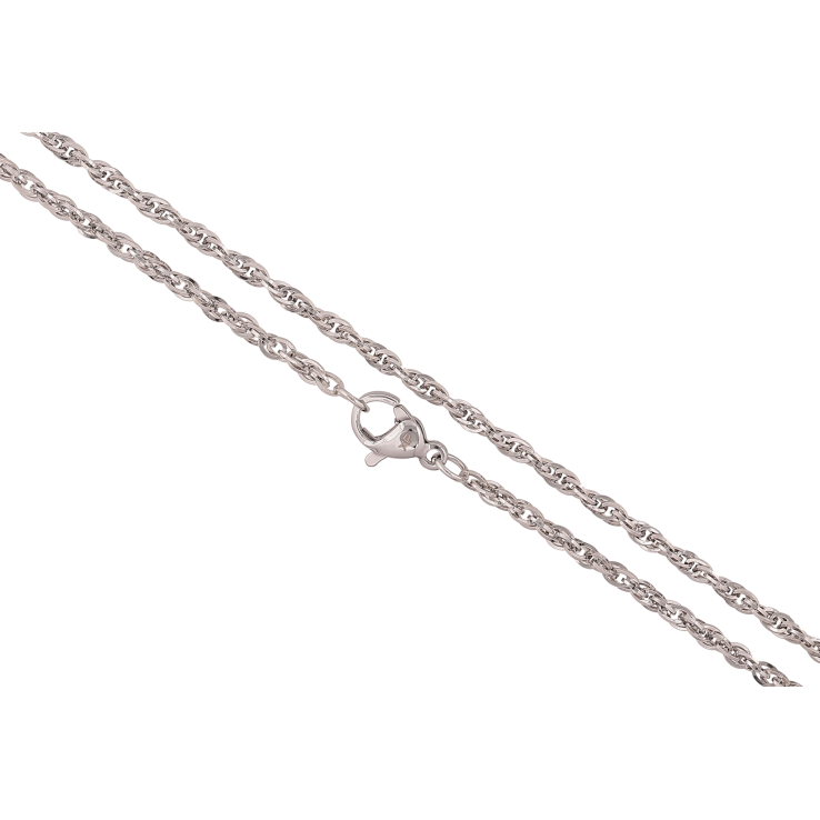 Цепочка Xuping ТТМ Stainless Steel цвет Родий "Плетение Кордовое" длина 45см х 2мм фото №7