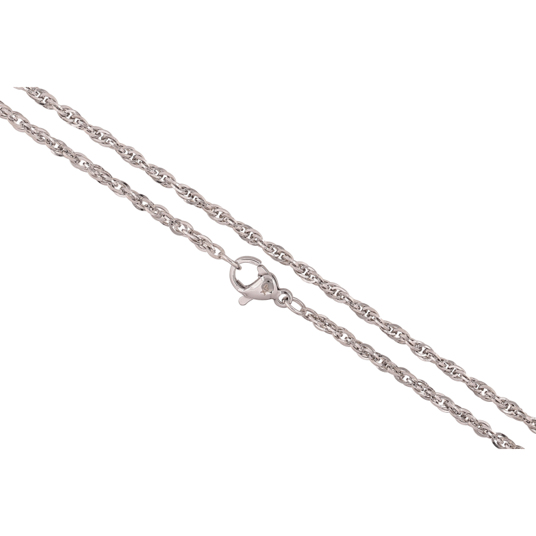Цепочка Xuping ТТМ Stainless Steel цвет Родий "Плетение Кордовое" длина 45см х 2мм фото №1