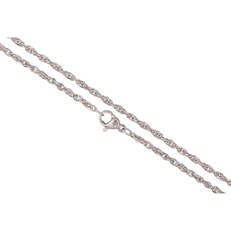 Цепочка Xuping ТТМ Stainless Steel цвет Родий "Плетение Кордовое" длина 45см х 2мм фото №1