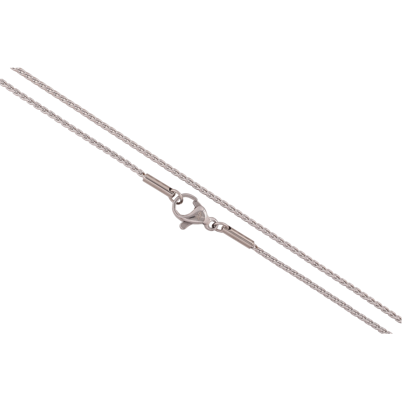 Ланцюжок Xuping ТТМ Stainless Steel колір Родій "Плетіння Панцирне" довжина 45см х 1мм фото №1