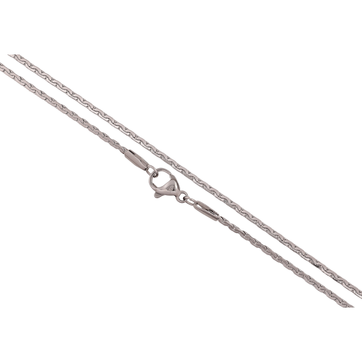 Ланцюжок Xuping ТТМ Stainless Steel колір Родій "Плетіння Фантазійне" довжина 45см х 1.5мм фото №11 Ланцюжок Xuping ТТМ Stainless Steel колір Родій "Плетіння Фантазійне" довжина 45см х 1.5мм фото №11