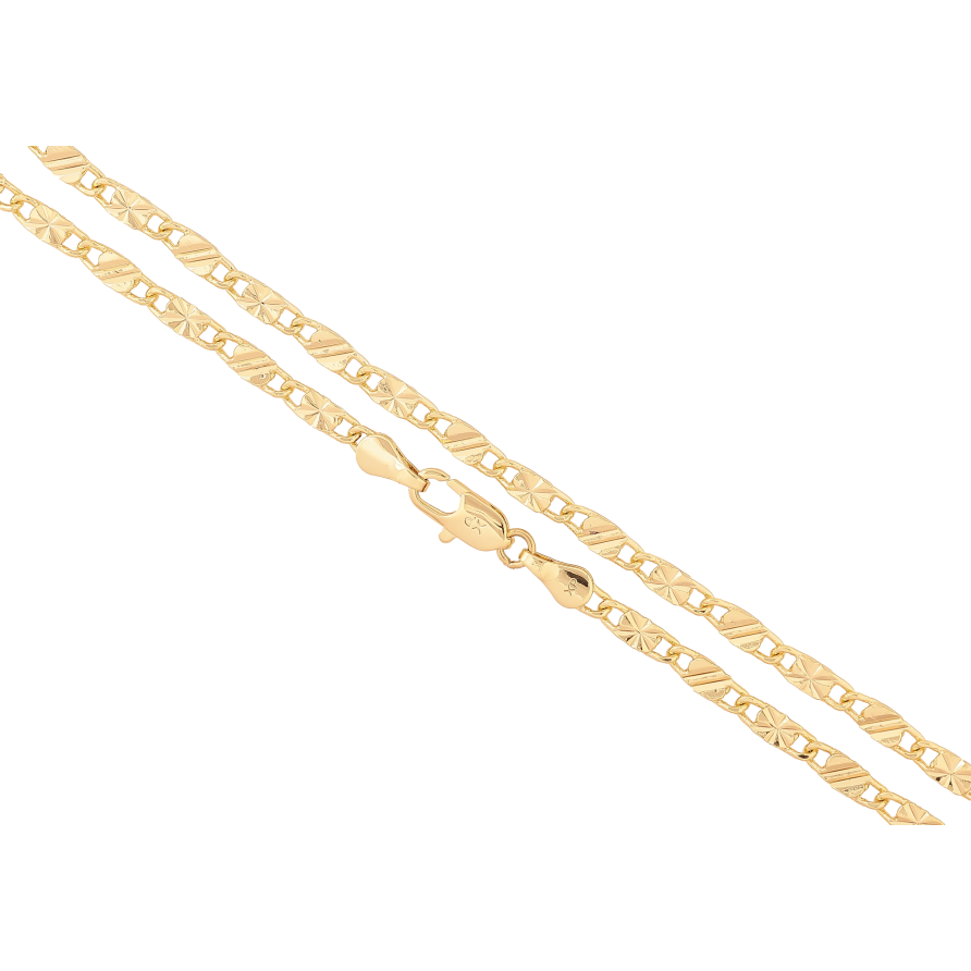 Ланцюжок Xuping колір Позолота 14K "Плетіння Морський ланцюг з візерунком" довжина 50см х 3.5мм фото №1 Ланцюжок Xuping колір Позолота 14K "Плетіння Морський ланцюг з візерунком" довжина 50см х 3.5мм фото №1