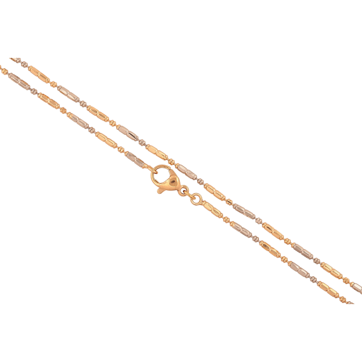 Ланцюжок Xuping колір Позолота 18K + Родій "Плетіння Перлина фантазійна" довжина 45см х 2мм фото №12