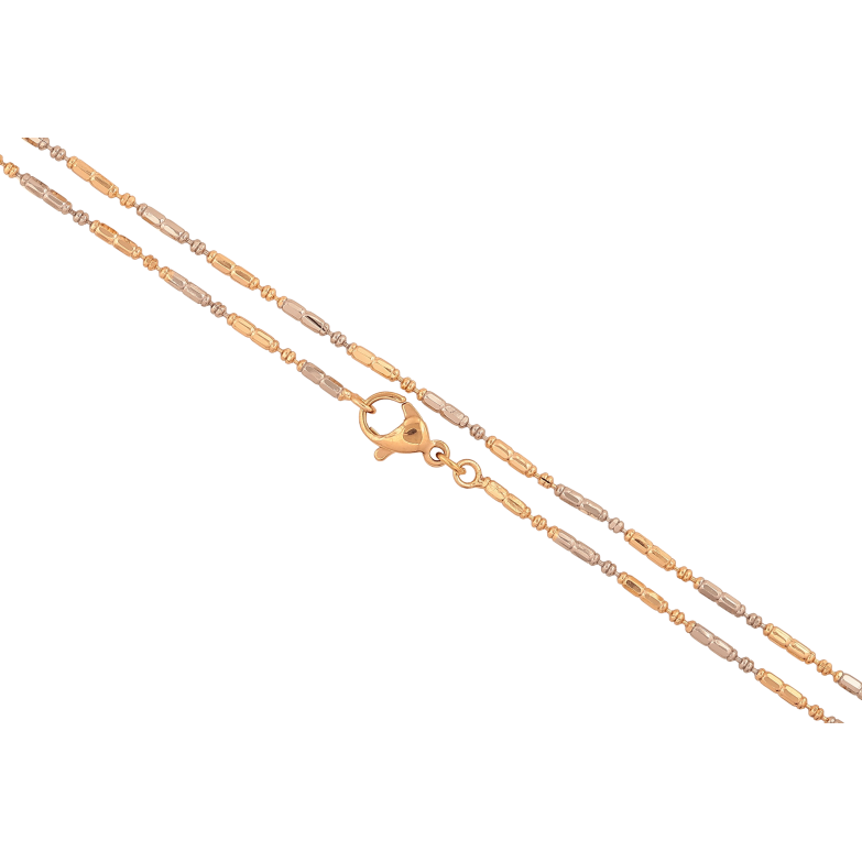 Ланцюжок Xuping колір Позолота 18K + Родій "Плетіння Перлина фантазійна" довжина 45см х 2мм фото №2