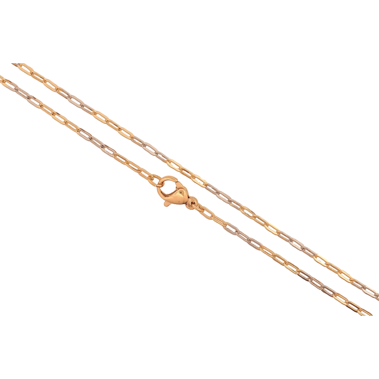 Цепочка Xuping цвет Позолота 18K + Родий "Плетение Якорное" длина 45см х 2мм фото №11