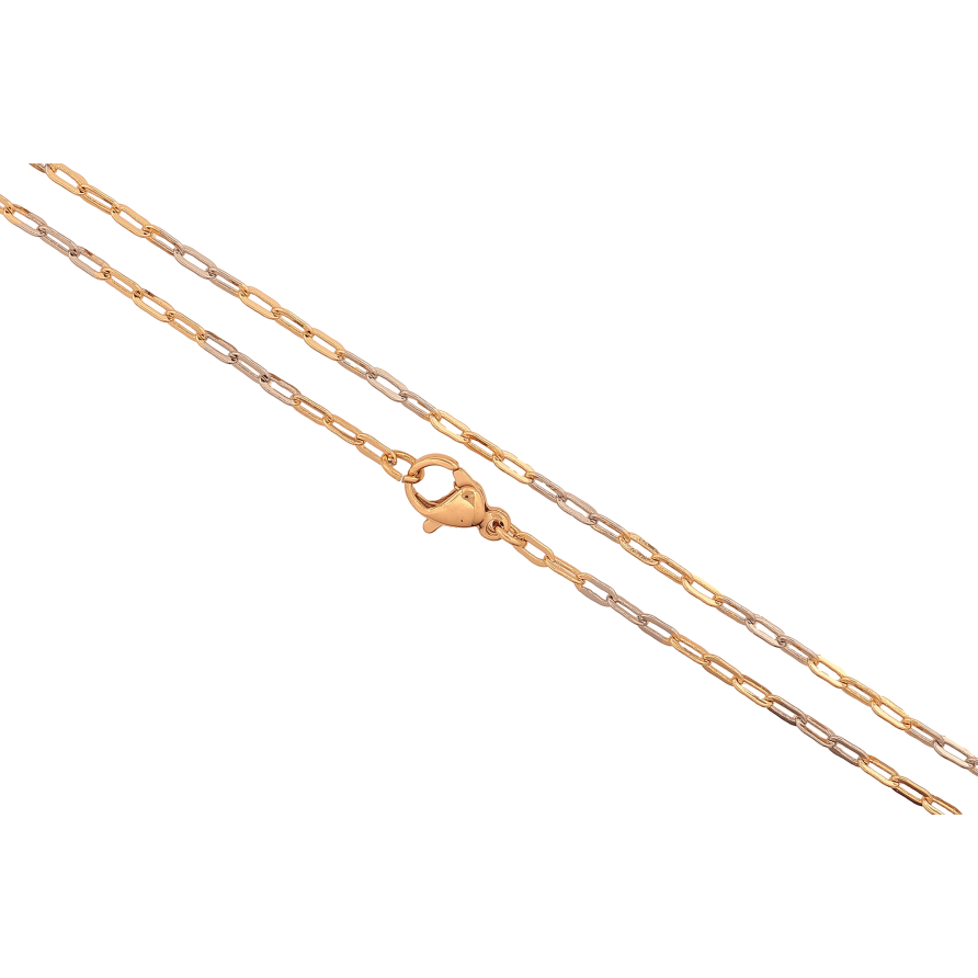 Ланцюжок Xuping колір Позолота 18K + Родій "Плетіння Якірне" довжина 45см х 2мм фото №1