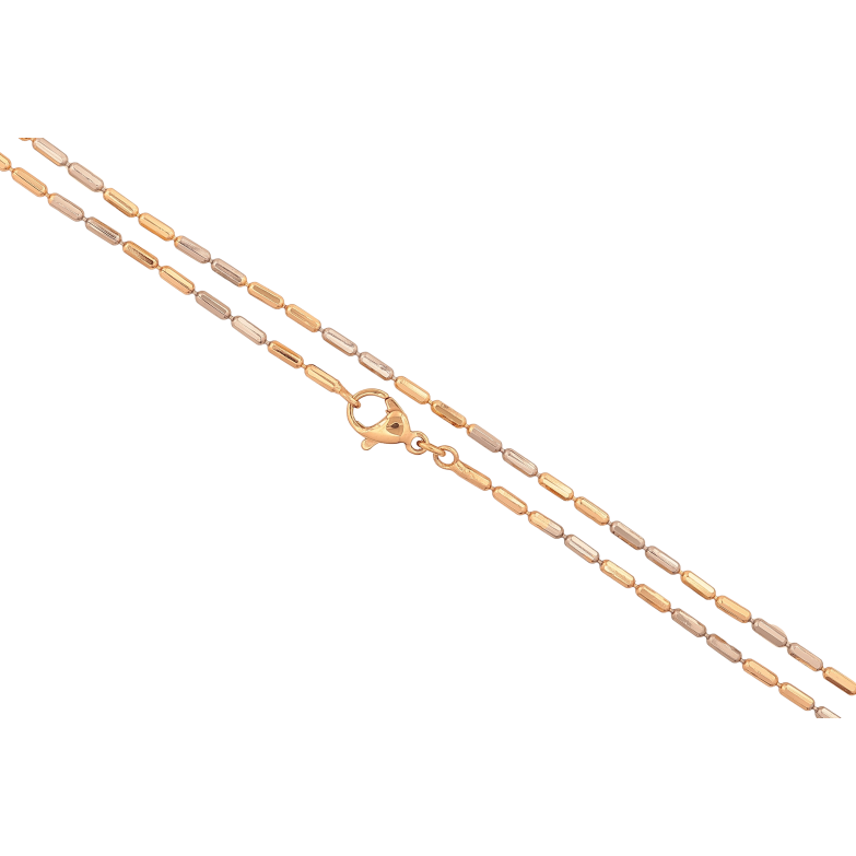 Ланцюжок Xuping колір Позолота 18K + Родій "Плетіння Перлина" довжина 45см х 2мм фото №1