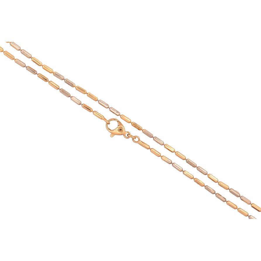 Ланцюжок Xuping колір Позолота 18K + Родій "Плетіння Перлина" довжина 45см х 2мм фото №1