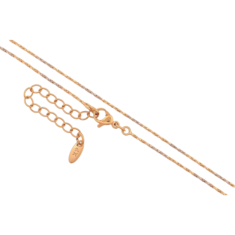 Цепочка Xuping цвет Позолота 18K + Родий "Плетение Фантазийное" длина 50-55см х 1мм фото №1