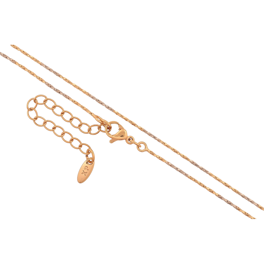 Цепочка Xuping цвет Позолота 18K + Родий "Плетение Фантазийное" длина 50-55см х 1мм фото №1