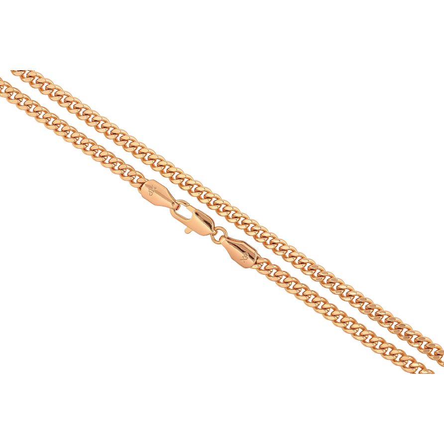 Цепочка Xuping цвет Позолота 18K "Плетение Панцирное" длинна 50см х 4мм фото №1