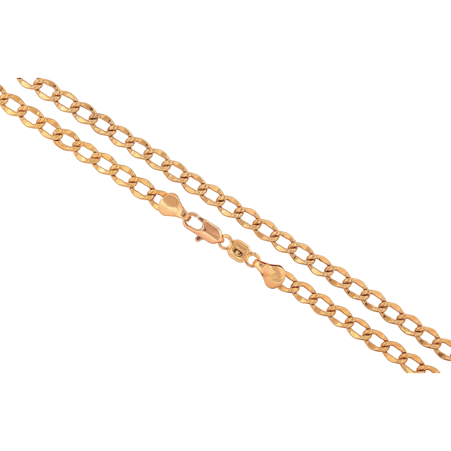 Цепочка Xuping цвет Позолота 18K "Плетение Панцирное с узором" длинна 52см х 5мм фото №1