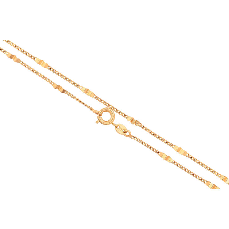 Ланцюжок Xuping колір Позолота 18K "Плетіння Панцирне з прокаткою" довжина 43см х 1-2мм фото №11