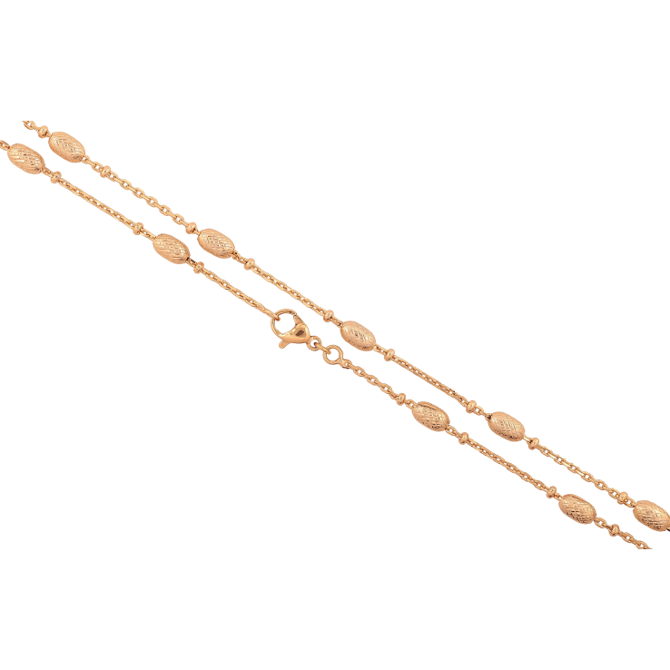 Цепочка Xuping цвет Позолота 18K "Плетение Якорное с бусинами" длинна 45см х 1.5-4мм фото №18