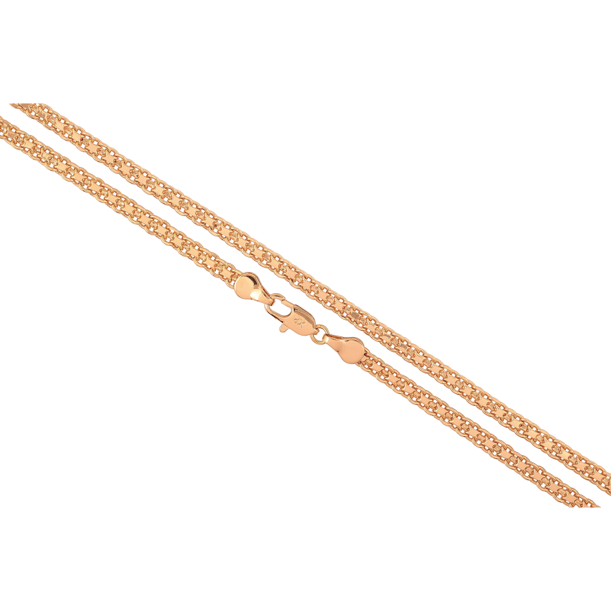 Цепочка Xuping цвет Позолота 18K "Плетение Итальянский Бисмарк" длинна 60см х 4мм фото №1