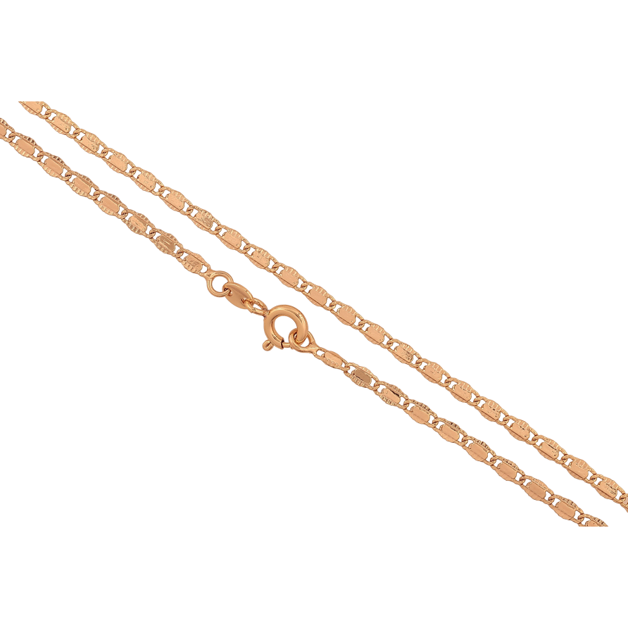 Цепочка Xuping цвет Позолота 18K "Плетение Морская цепь с узором" длинна 49см х 2.5мм фото №1