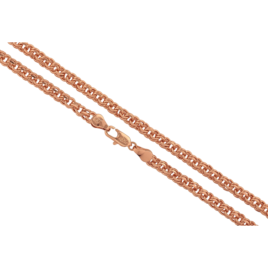 Ланцюжок Xuping колір Позолота РВ "Плетіння Бісмарк" довжина 60см х 5мм фото №1