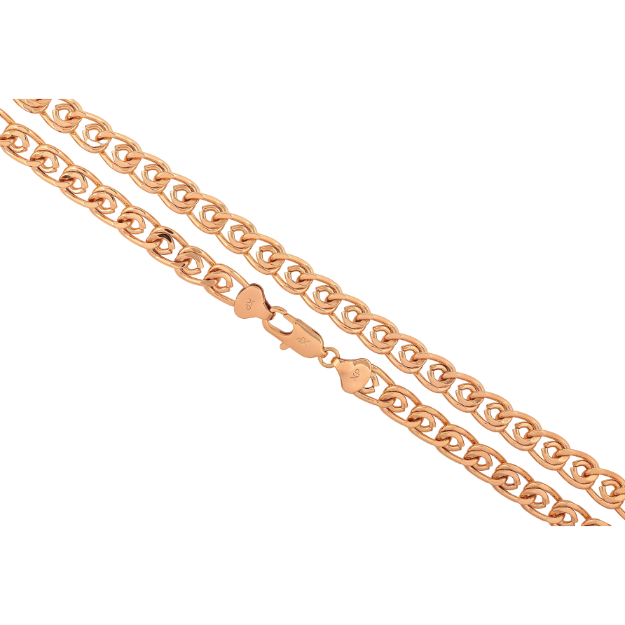 Ланцюжок Xuping колір Позолота 18K "Плетіння Лав" довжина 46см х 8мм фото №1