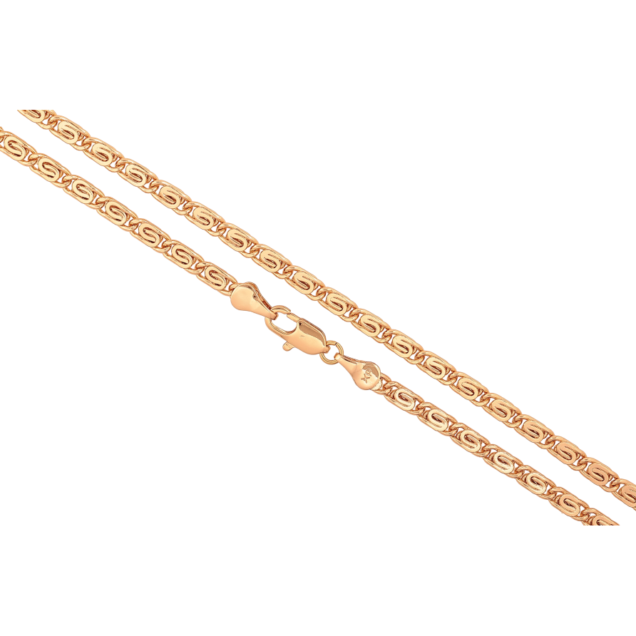 Ланцюжок Xuping колір Позолота 18K "Плетіння Равлик" довжина 50см х 3.5мм фото №1